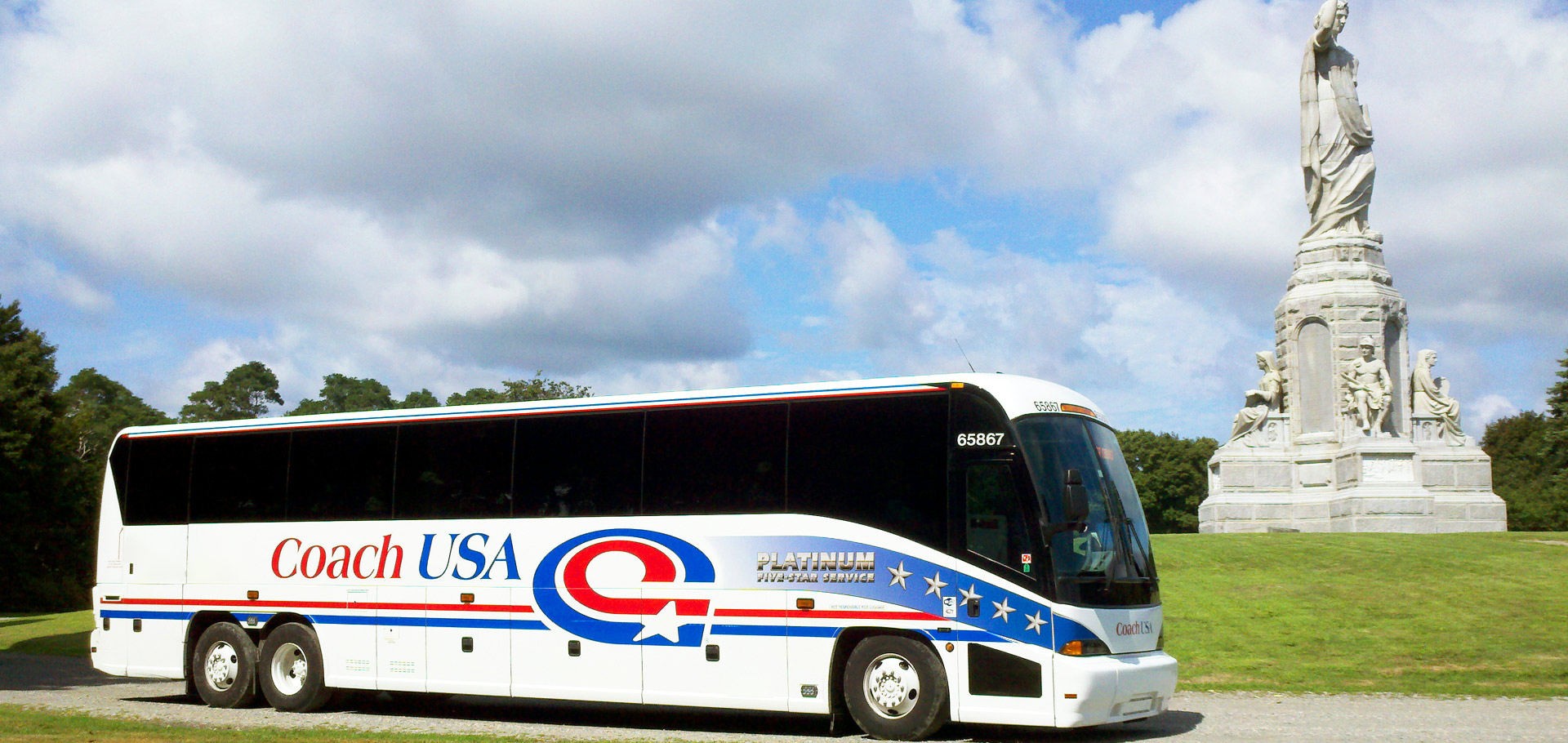 Coach USA Bus at Plymouth
