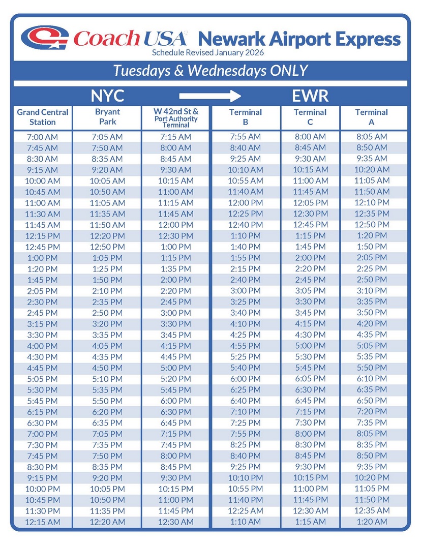Newark Airport Express - March 2025