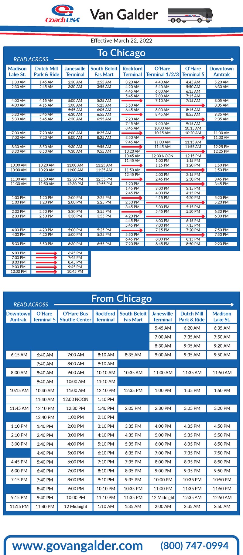 Coach USA Airport Transportation Van Galder Bus Schedule